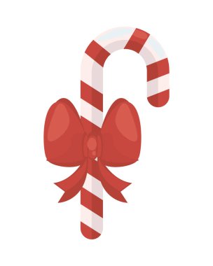 Mutlu noeller, kurdeleli tatlı baston