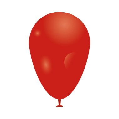 kırmızı balon helyum yüzen kutlama simgesi