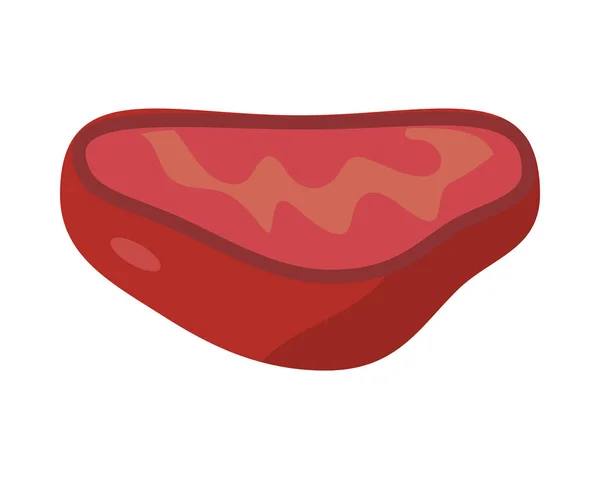Filete de carne corte delicioso icono — Vector de stock