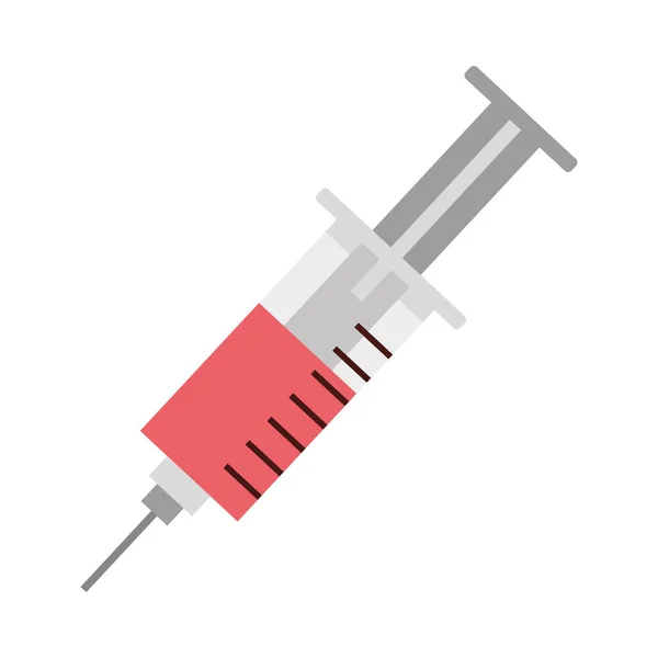 Seringue injectable médicaments icône isolée — Image vectorielle