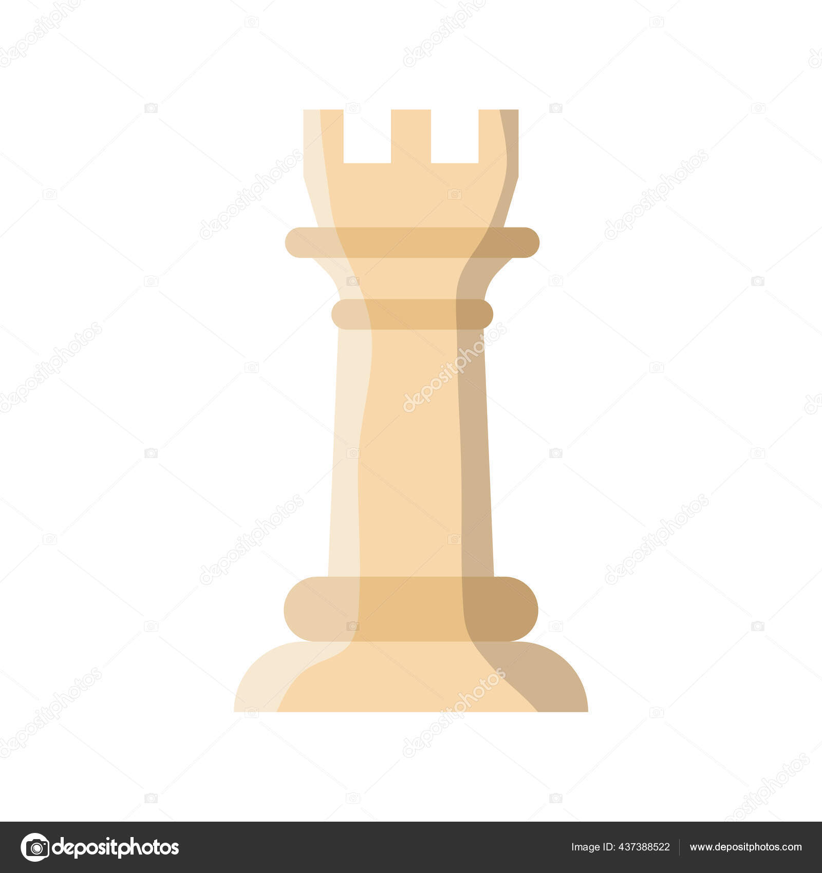 Peça de xadrez da torre em vetor simples