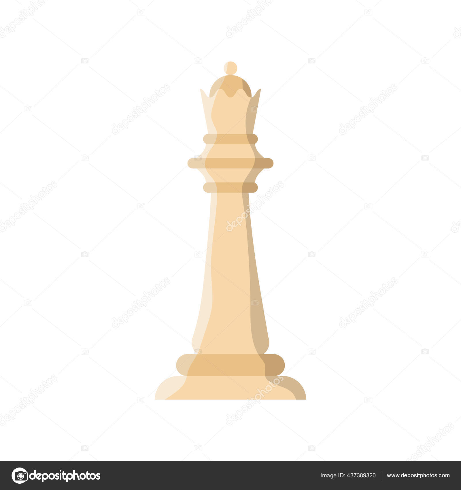 Conjunto de peças de xadrez estilo flet ilustração em vetor de