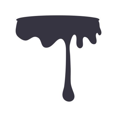 Damla mürekkep lekesi monokrom tarzı düz