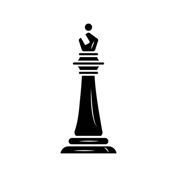 Black bishop chess piece isolated style icon — Stock Vector