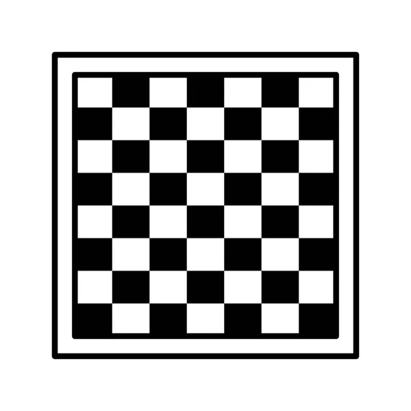 Šachy šachovnice monochromatický styl ikona — Stockový vektor