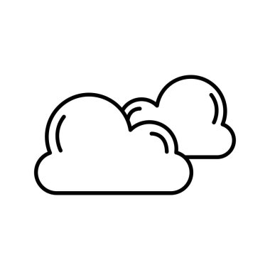 bulutlar hava çizgisi biçimi simgesi