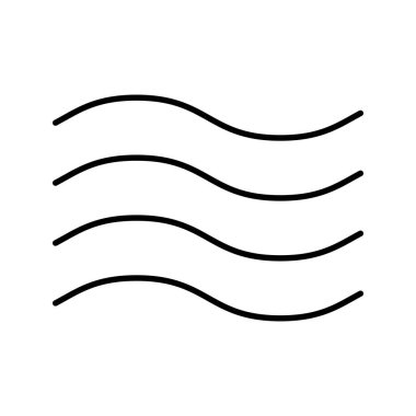 Rüzgar dalgaları hava çizgisi biçimi simgesi