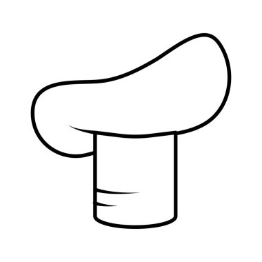 Şef şapka aksesuar çizgisi simgesi