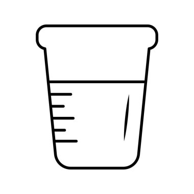 Mutfak sıvısı ölçü kabı çizgi simgesi