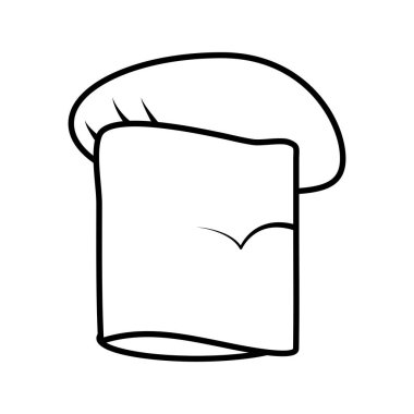 Şef kapağı üniforması aksesuar çizgisi simgesi