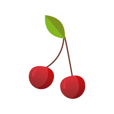kirazlar taze lezzetli meyveler izole edilmiş stil simgesi