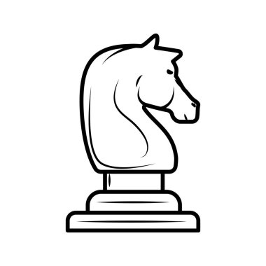 Knight satranç taşı satır biçimi simgesi