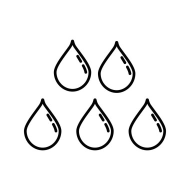 yağmur damlaları hava çizgisi biçimi simgesi