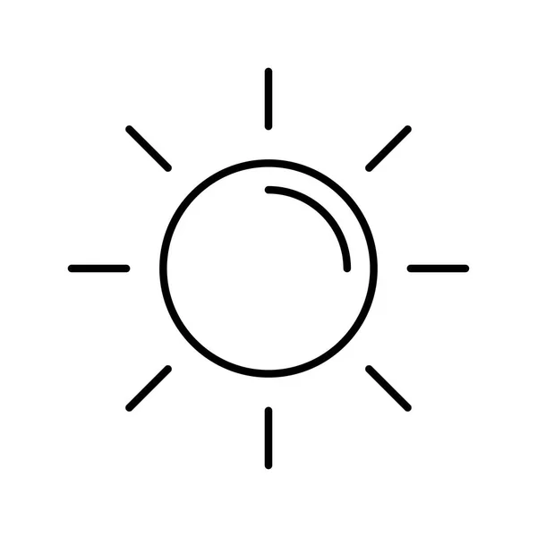 Sonne Wetter Linie Stil-Ikone — Stockvektor