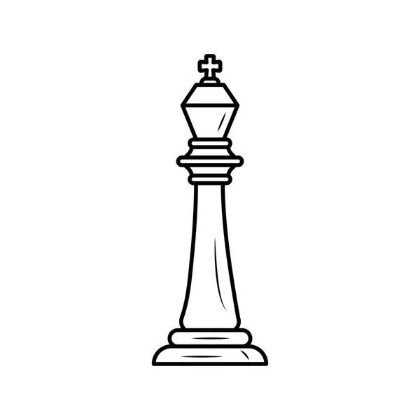 King chess piece line style icon — Stock Vector