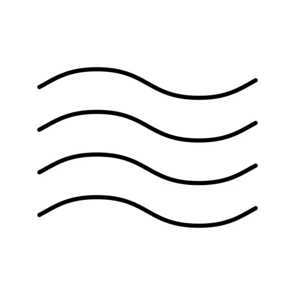 风浪天气线风格图标 — 图库矢量图片