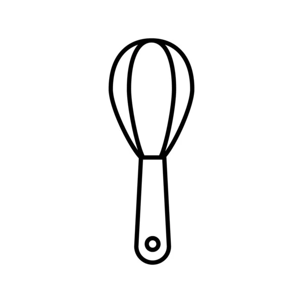 Mixer cucina linea posate icona stile — Vettoriale Stock