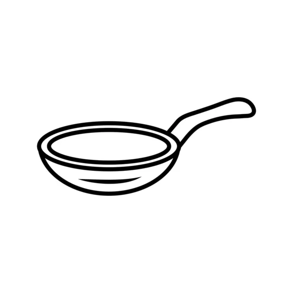 Cozinha pan utensílio ícone estilo linha — Vetor de Stock
