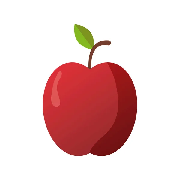 Manzana fruta fresca deliciosa aislado icono de estilo — Vector de stock