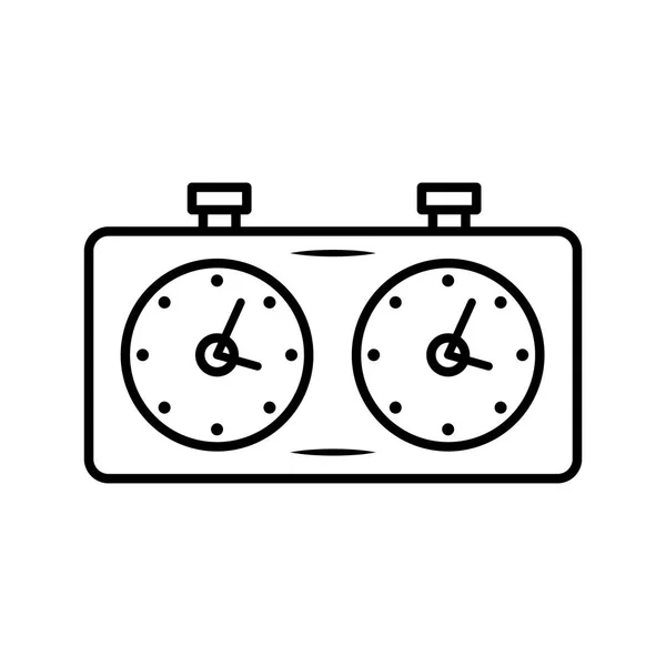 Ajedrez tiempo contador línea estilo icono — Archivo Imágenes Vectoriales