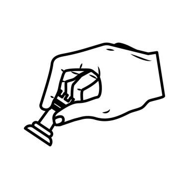 Piyon satranç taşı satır simgesi ile el