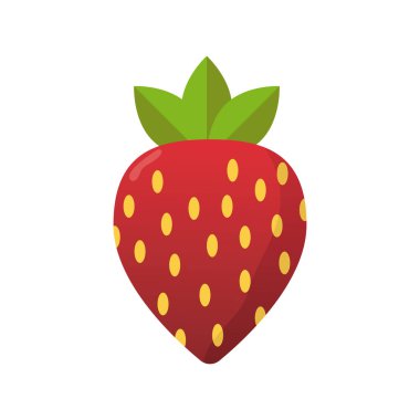 Çilekli taze lezzetli meyve izole edilmiş stil ikonu
