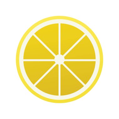 limon taze lezzetli yarı meyve izole edilmiş biçim simgesi