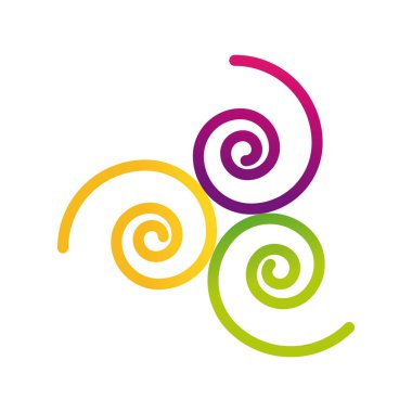 spiral çizgiler şirket logosu renkli tasarım simgesi