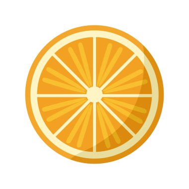 portakal taze lezzetli yarı meyve izole edilmiş biçim simgesi