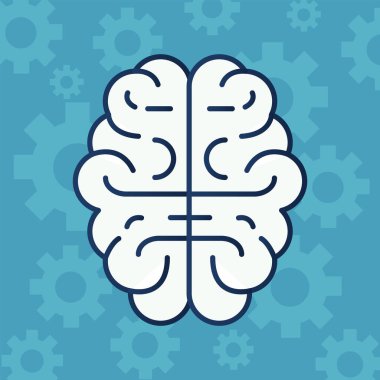 Vites deseni simgesi olan beyin insan organı