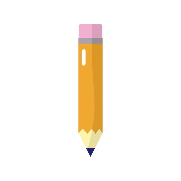 Pencil school supply isolated icon — Stock Vector