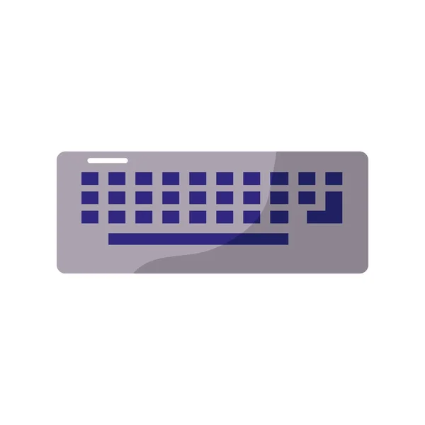 Teclado de computadora icono de estilo plano — Vector de stock