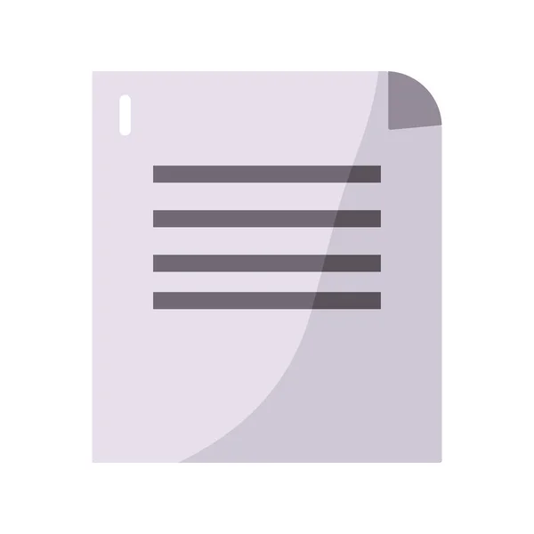 Papper dokument fil platt stil — Stock vektor