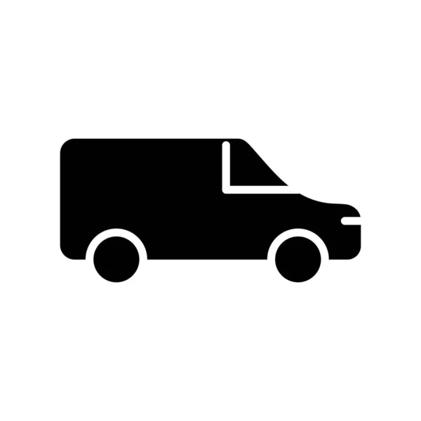 Van delivery car silhouette style icon — Stock Vector