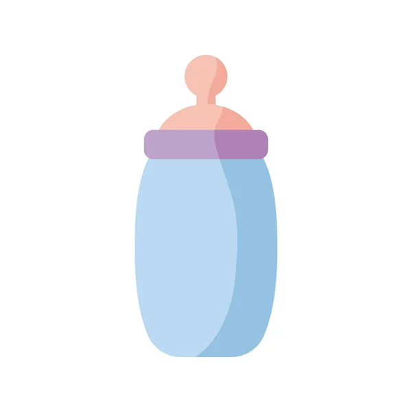 Milk baby bottle flat style icon — Stock Vector