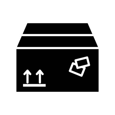kutu karton paketleme posta servisi siluet biçimi simgesi