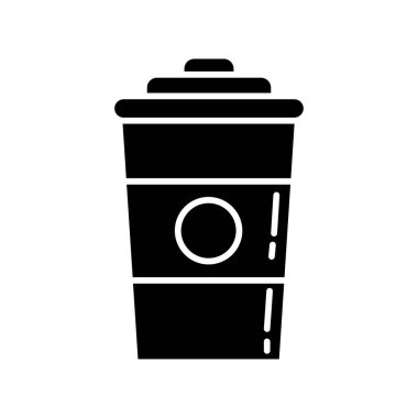 plastik kabın içinde içecek siluet biçimi simgesi