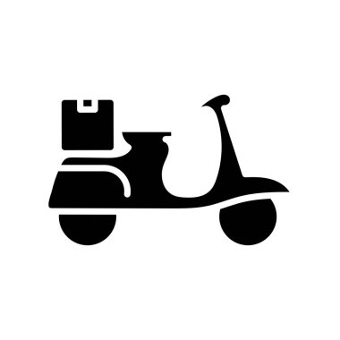 Kutu teslim silueti tarzında motosiklet aracı