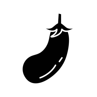 patlıcan taze sebze siluet tarzı simge