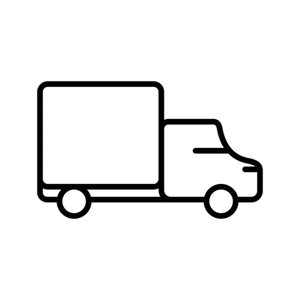 Livraison camion style ligne de service — Image vectorielle