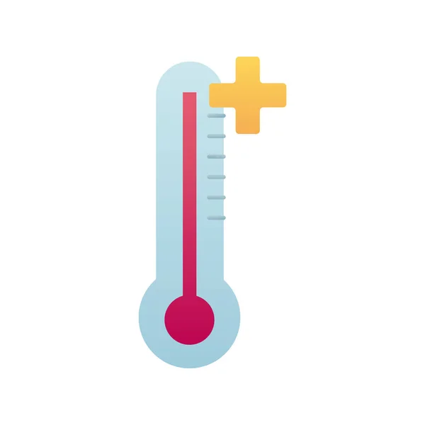 Termômetro temperatura medida linha estilo ícone — Vetor de Stock