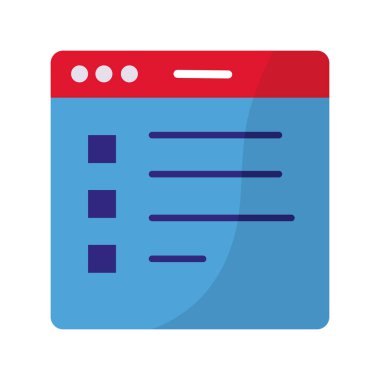 şablon web sayfası izole edilmiş simgesi