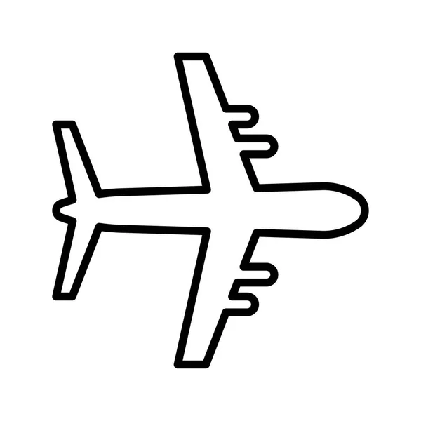 Uçağın uçuş çizgisi biçimi simgesi — Stok Vektör