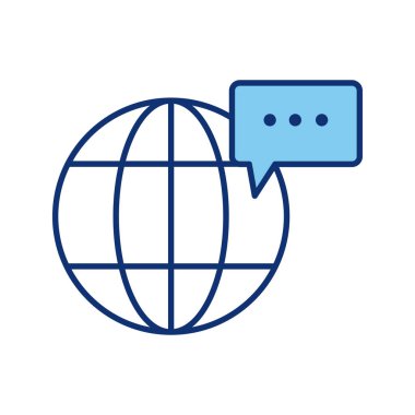 Konuşma baloncuğu simgesi içeren tarama küresi