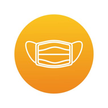 tıbbi yüz maskesi covid19 koruma aksesuar biçim blok simgesi