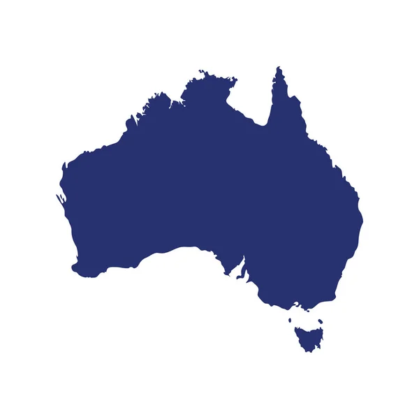 Australia map country isolated icon — Stock Vector