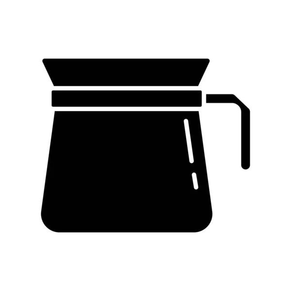 Teapot jar silhouette style icon — Stock Vector