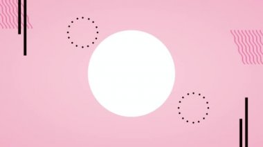 Renkli dairesel çerçeve Memphis stili arkaplan