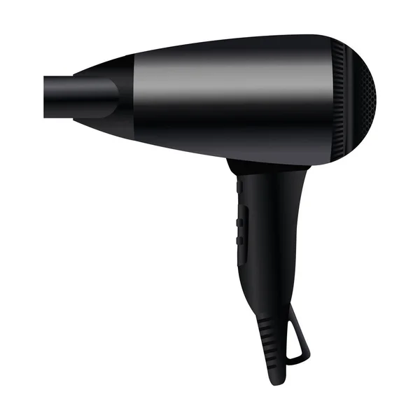 Secador eléctrico herramienta de peluquería icono del equipo — Vector de stock