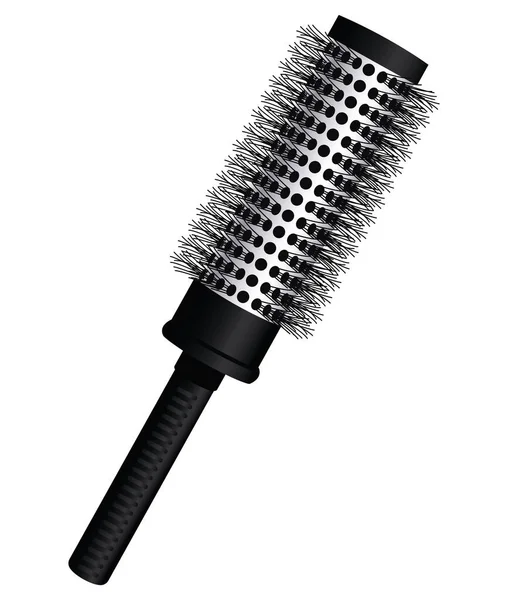 Peigne brosse coiffure outil équipement icône — Image vectorielle